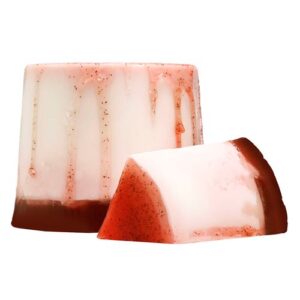 handmade soap with strawberry extract and milk normal